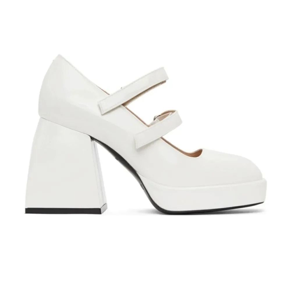 NEW Nodaleto Bulla Babies White Patent Leather Mary Jane Pumps Size 9 39